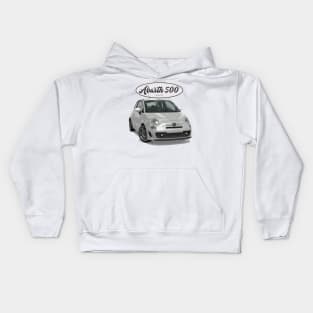 ABARTH 500 Grey White Kids Hoodie